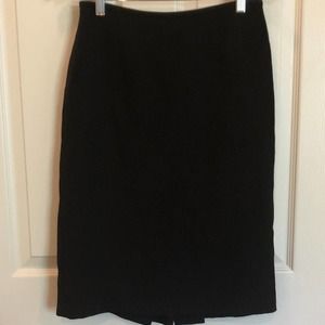 NWT Tahari Skirt Kick Pleat A Line Mini Knee Length Pencil Fitted Work Black 4